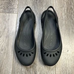 Crocs Thea Slingback Sandals Womens Size 9 Black Ballet Flats